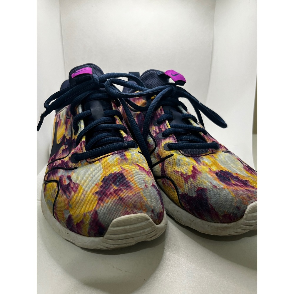 Nike Kaishi 2.0 Floral Running Shoes US 7.5 Navy Purple Yellow 833667-400